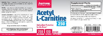 Jarrow Formulas Acetyl L-Carnitine 250 mg - supplement