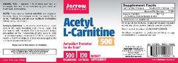 Jarrow Formulas Acetyl L-Carnitine 500 mg - supplement