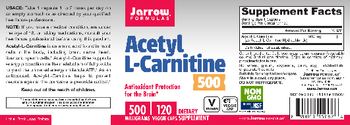 Jarrow Formulas Acetyl L-Carnitine 500 mg - supplement