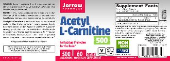 Jarrow Formulas Acetyl L-Carnitine 500 mg - supplement