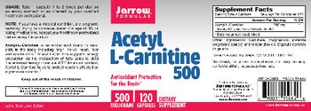 Jarrow Formulas Acetyl L-Carnitine 500 mg - supplement