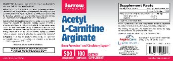 Jarrow Formulas Acetyl L-Carnitine Arginate - supplement