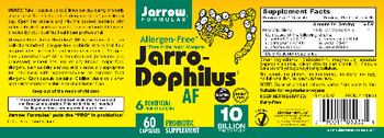 Jarrow Formulas Allergen-Free Jarro-Dophilus AF - probiotic supplement