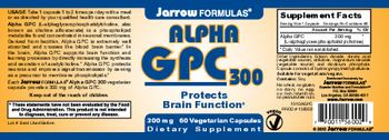 Jarrow Formulas Alpha GPC 300 mg - supplement