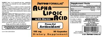 Jarrow Formulas Alpha Lipoic Acid 100 mg with Biotin - supplement