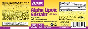 Jarrow Formulas Alpha Lipoic Sustain 300 mg with Biotin - supplement