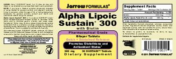 Jarrow Formulas Alpha Lipoic Sustain 300 mg with Biotin - supplement