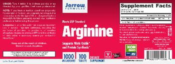 Jarrow Formulas Arginine 1000 mg - supplement