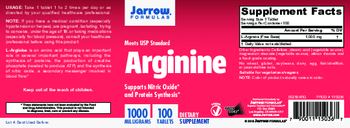 Jarrow Formulas Arginine 1000 mg - supplement