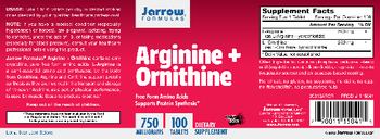 Jarrow Formulas Arginine + Ornithine - supplement