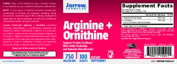 Jarrow Formulas Arginine + Ornithine - supplement