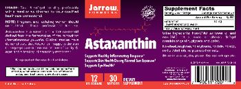 Jarrow Formulas Astaxanthin 12 mg - supplement