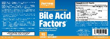 Jarrow Formulas Bile Acid Factors - supplement