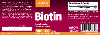 Jarrow Formulas Biotin 5000 mcg - supplement