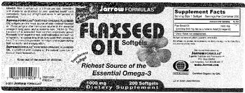 Jarrow Formulas Certified Organic Flaxseed Oil 1000 mg - supplement