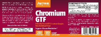 Jarrow Formulas Chromium GTF 200 mcg - supplement