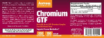 Jarrow Formulas Chromium GTF 200 mcg - supplement