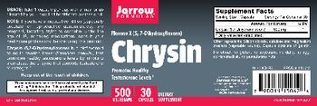 Jarrow Formulas Chrysin 500 mg - supplement