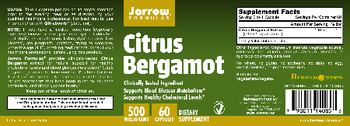Jarrow Formulas Citrus Bergamot 500 mg - supplement