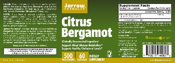 Jarrow Formulas Citrus Bergamot 500 mg - supplement