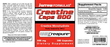 Jarrow Formulas Creatine Caps 800 - supplement