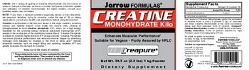 Jarrow Formulas Creatine Monohydrate Kilo - supplement