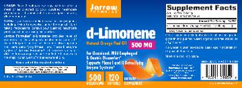 Jarrow Formulas D-Limonene 500 mg - supplement