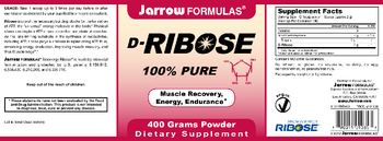 Jarrow Formulas D-Ribose - supplement