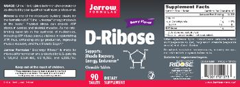 Jarrow Formulas D-Ribose Berry Flavor - supplement