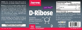 Jarrow Formulas D-Ribose Berry Flavor - supplement