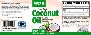Jarrow Formulas Extra Virgin Coconut Oil 1000 mg - supplement