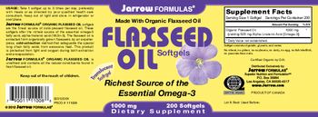 Jarrow Formulas Flaxseed Oil 1000 mg - supplement