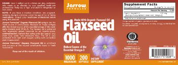 Jarrow Formulas Flaxseed Oil 1000 mg - supplement