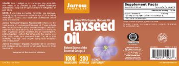 Jarrow Formulas Flaxseed Oil 1000 mg - supplement