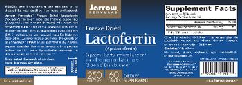 Jarrow Formulas Freeze Dried Lactoferrin 250 mg - supplement