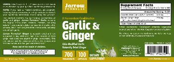 Jarrow Formulas Garlic & Ginger - supplement