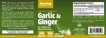 Jarrow Formulas Garlic & Ginger - supplement