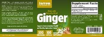 Jarrow Formulas Ginger 500 mg - supplement