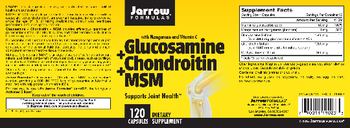 Jarrow Formulas Glucosamine + Chondroitin + MSM - supplement