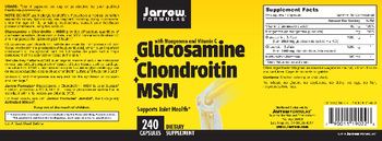Jarrow Formulas Glucosamine + Chondroitin + MSM - supplement