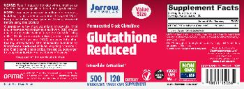 Jarrow Formulas Glutathione Reduced 500 mg - supplement