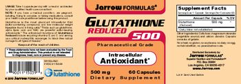 Jarrow Formulas Glutathione Reduced 500 - supplement