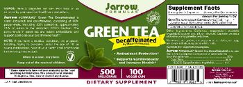 Jarrow Formulas Green Tea Decaffeinated - supplement