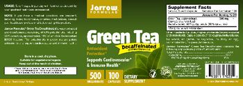 Jarrow Formulas Green Tea Decaffeinated - supplement