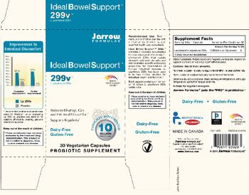 Jarrow Formulas Ideal Bowel Support 299v - probiotic supplement