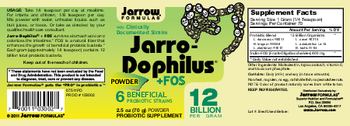 Jarrow Formulas Jarro-Dophilus + FOS Powder - probiotic supplement
