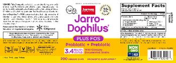 Jarrow Formulas Jarro-Dophilus plus FOS - probiotic supplement