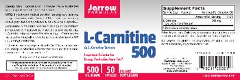 Jarrow Formulas L-Carnitine 500 As L-Carnitine Tartrate - supplement