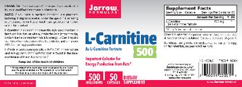 Jarrow Formulas L-Carnitine 500 mg - supplement