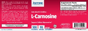 Jarrow Formulas L-Carnosine 500 mg - supplement